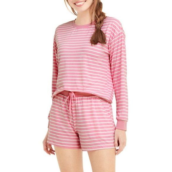 Draper James Other - DRAPER JAMES Lounge Set Womens Large Pink Striped Pajamas Matching Preppy